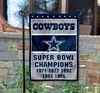Blue and Grey stripe Flag Dallas Cowboys Double Sided Garden Flag
