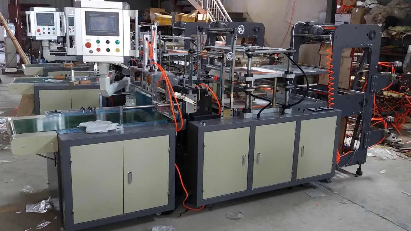 Disposable Polythene PE Plastic Hand Working Gloves Making Machine