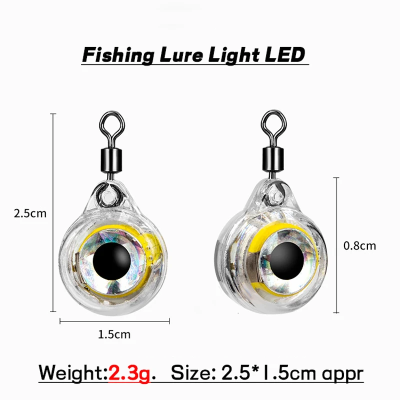 Leurre Lumineux LED Pour Pêche Au Calmar - Forme œil - Lampe Sous-marine
