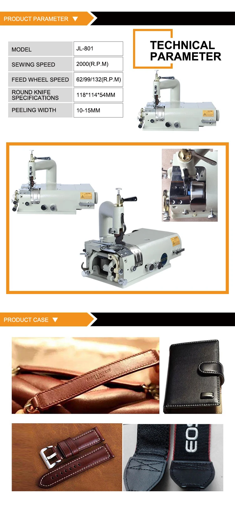 JL-801 Energy Efficient Leather Cutting Machine - Thick Fabric Cutting ...