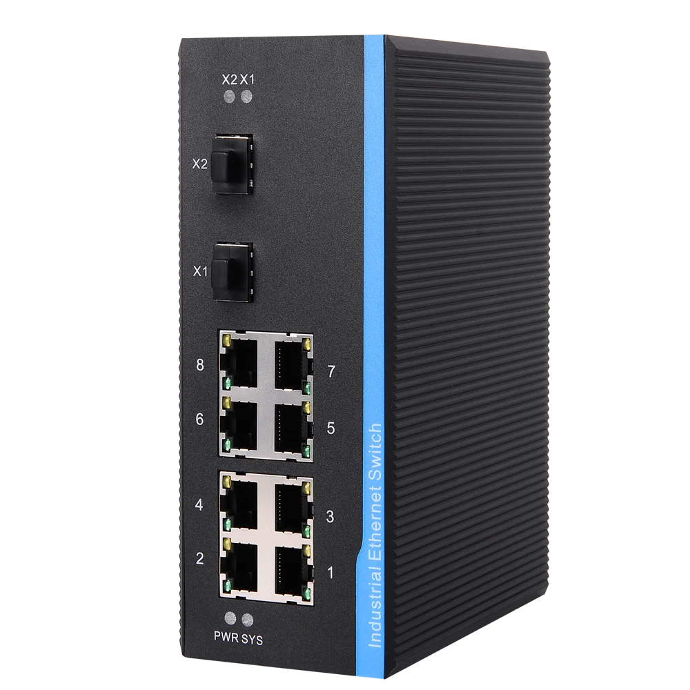 10 Port 8g+2g 12v 24v 36v 48v Din Rail Gigabit Managed Industrial Network Switch Buy