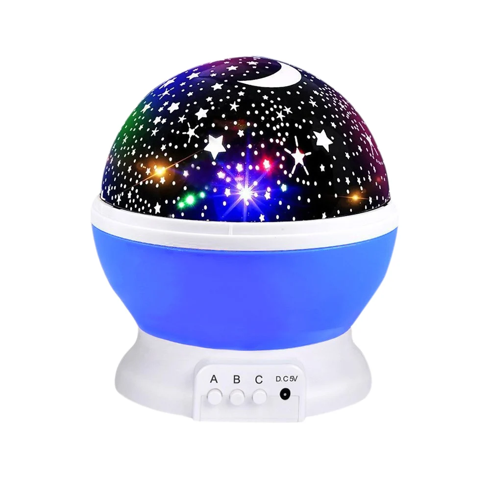 Amazon Sensor Kids 3d Usb 360 Degree Rotating  Rechargeable Dream Rotating Star Sky Led Projection Light Led Projection Lamp