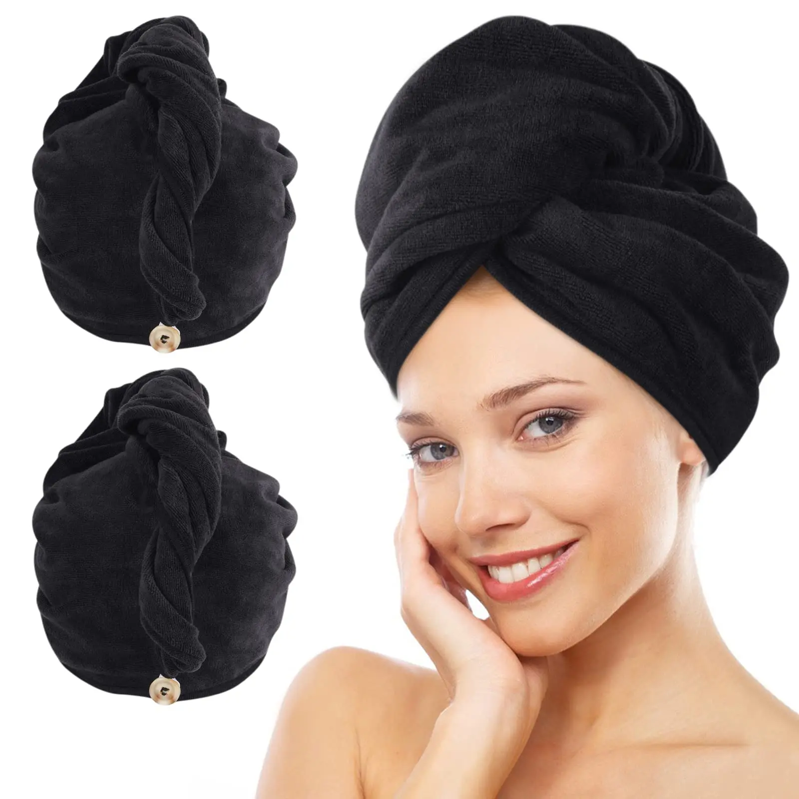 Super Absorbent Hair Drying Towel Quick Dry Hair Towel For Women For Curly,Long,Thick Hair Anti