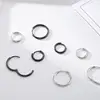 925 Sterling Silver Minimal Gold Hoop Huggie 2mm Thickness Silver Black Thin Simple Tiny Mini Small Hoops Earrings