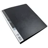Plastic Black color PP file folder D Ring bound album Office use a4 size file document collection two hole file holder