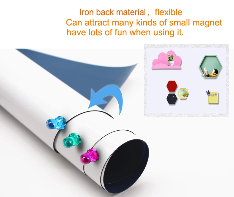 Self Adhesive Iron Sheet Back Flexible Dry Erase Whiteboard