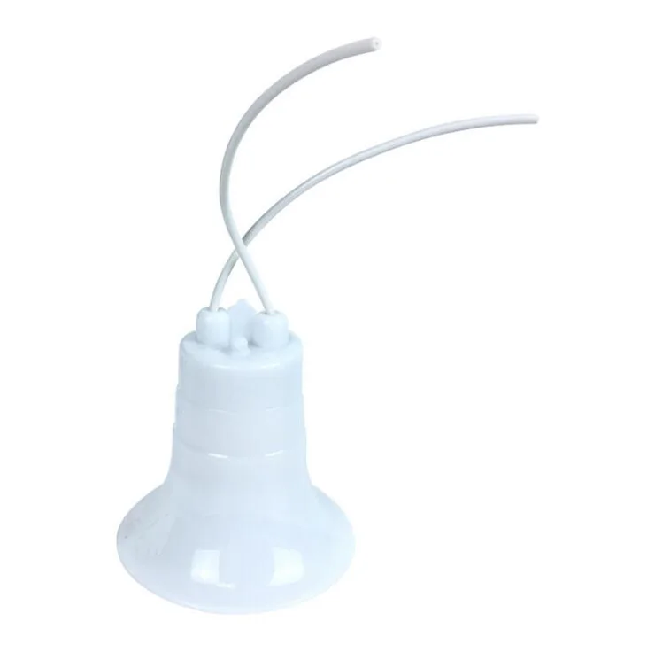 8CM Horn Large Orifice E27 Screw Lamp Holder Ceramic Waterproof Lamp Base with Copper Wire