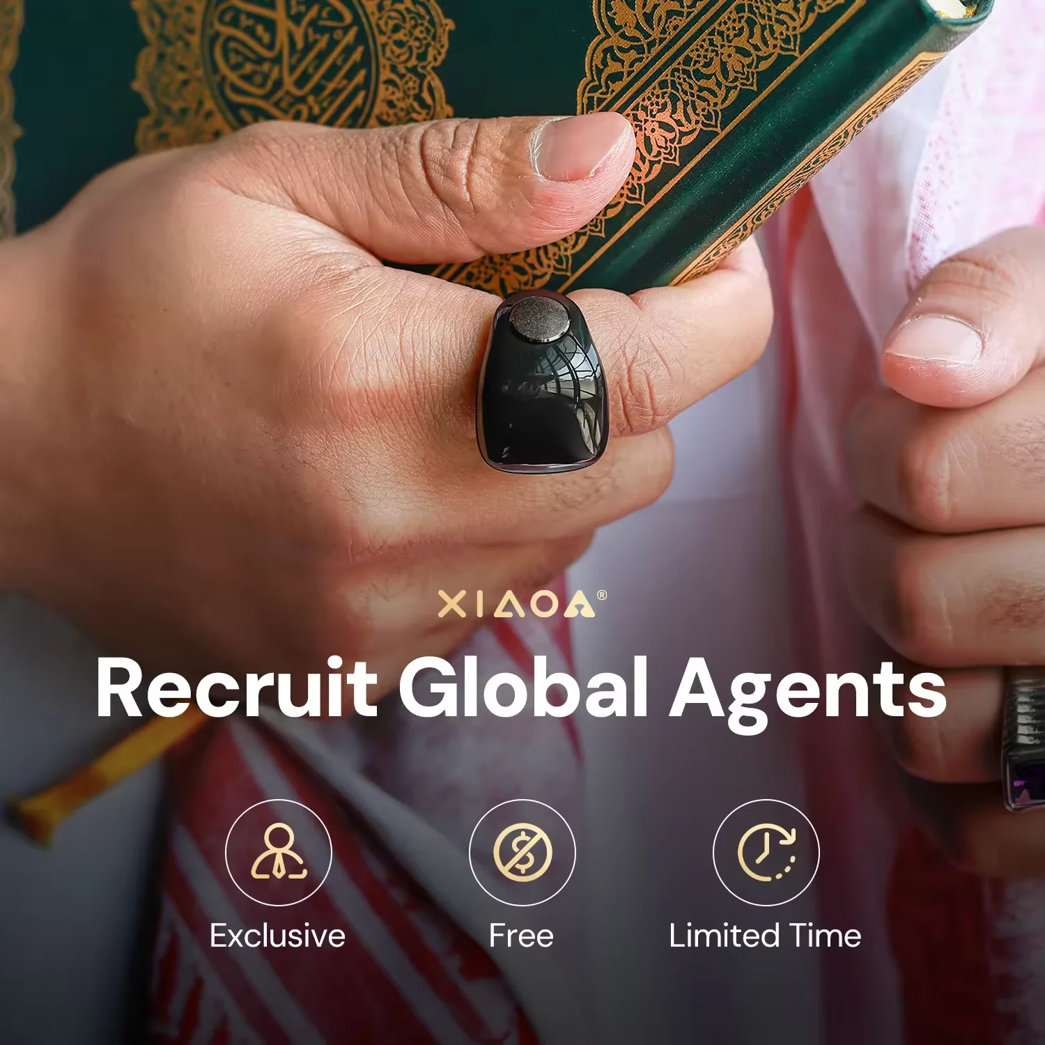 Iqibla Zikr Ring Muslim Tally Counter Electronics Smart Rings Tasbih