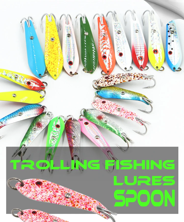 Fishing Spoon Saltwater Spoon Double Hook 3.5"/9cm Buy Fishing Spoon