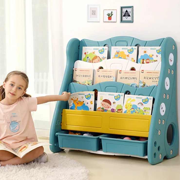 New Design Kids Plastic Book Rack Storage Bookshelf Collection Buy