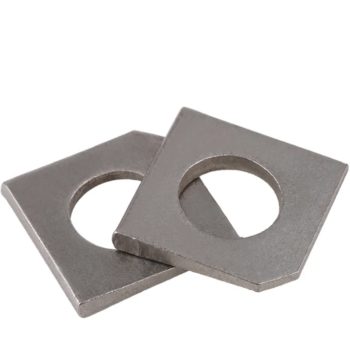 M6 M8 M10 M12 Galvanized Square Round Hole Taper Washers For Slot