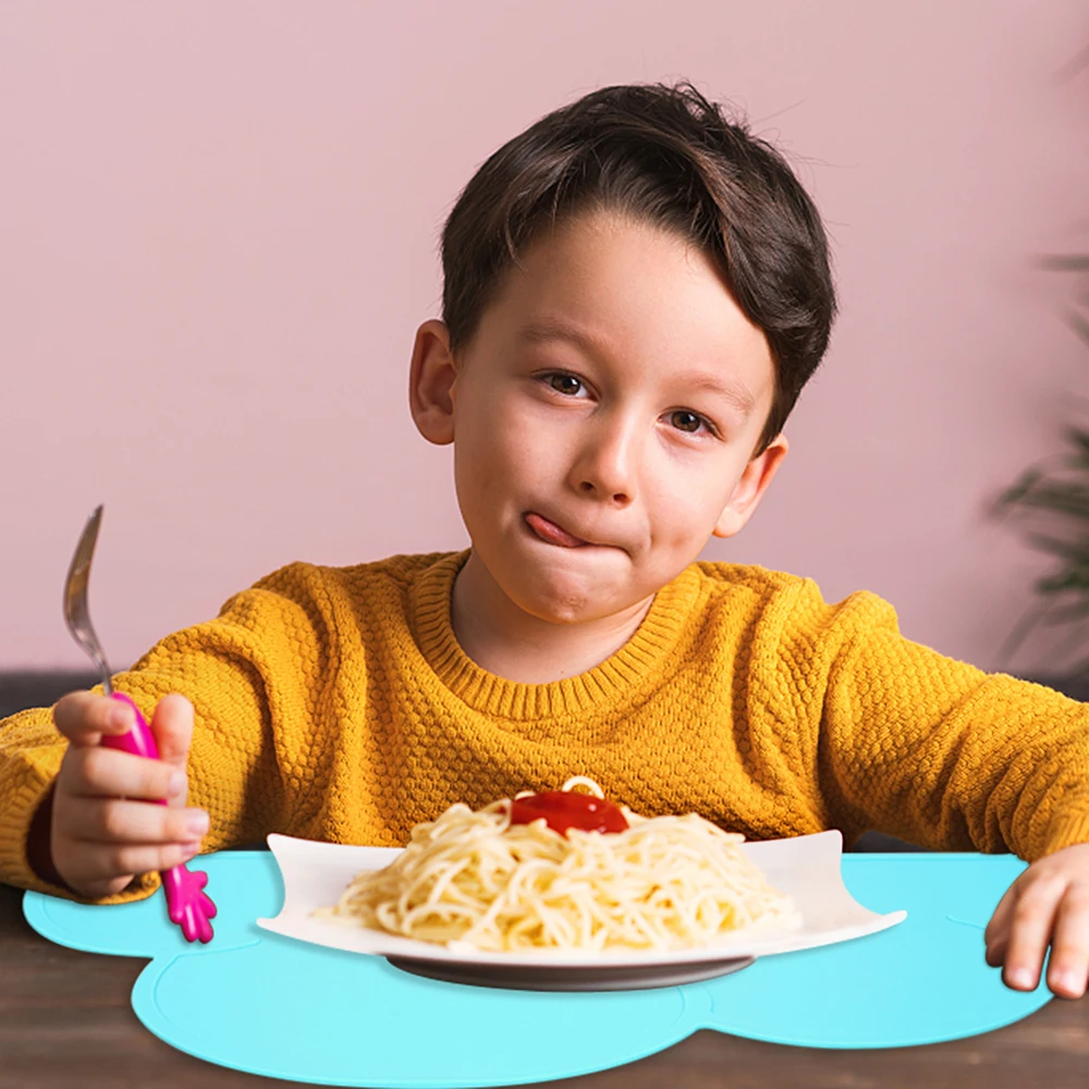 Nonslip Table Mats Food Grade Clouds Placemat Silicone Reusable Baby