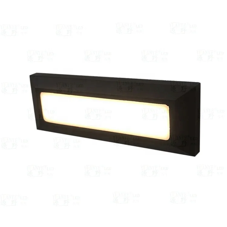 exterior wall stairs lighting integrated flush mounted horizontal long LED deck step Light