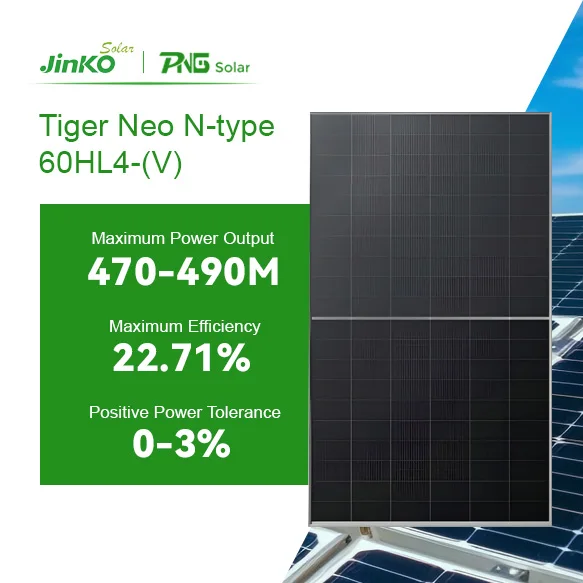 Jinko Solar Panels - High Efficiency 470W to 490W Power