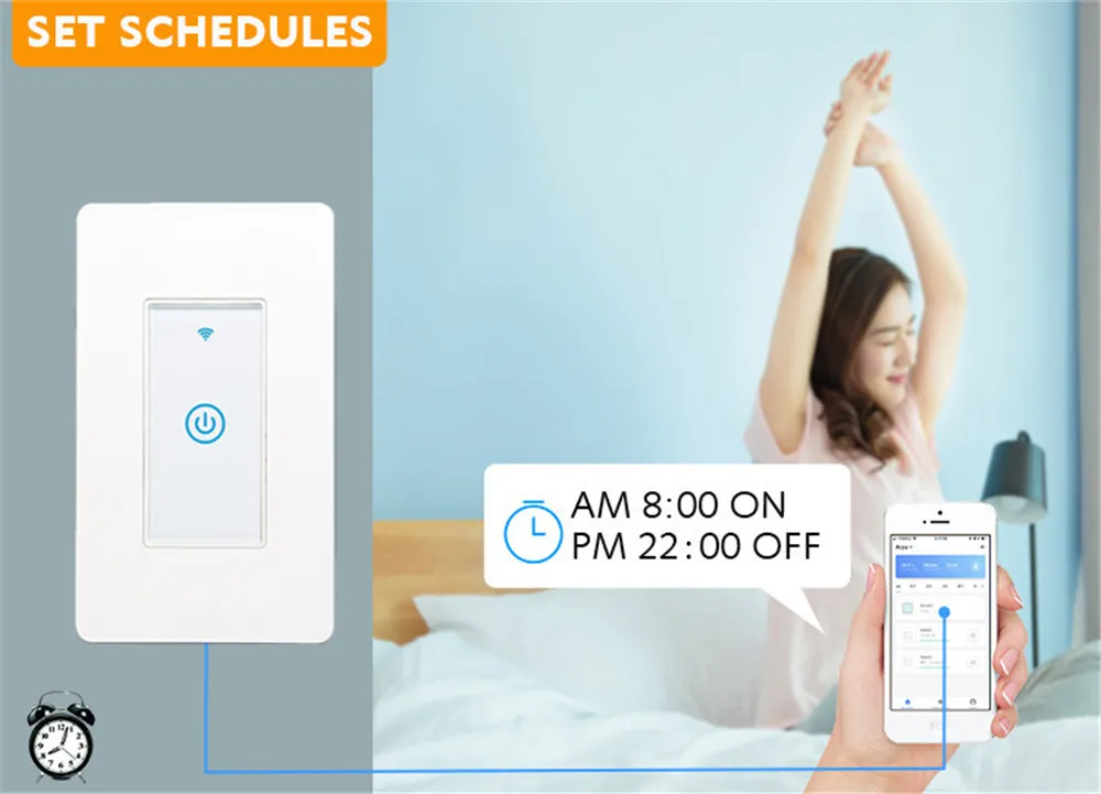 2GANG US Zigbee Switch/Smart Wireless Light Switch Zigbee Touch Switch Compatible with Alexa/GoogleHome/IFTTT - ANKUX.COM