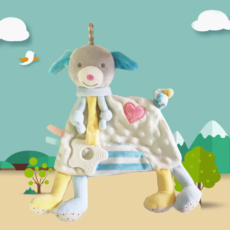 Super Soft Plush Animal Baby Comforter Blanket Toys With Teether Buy