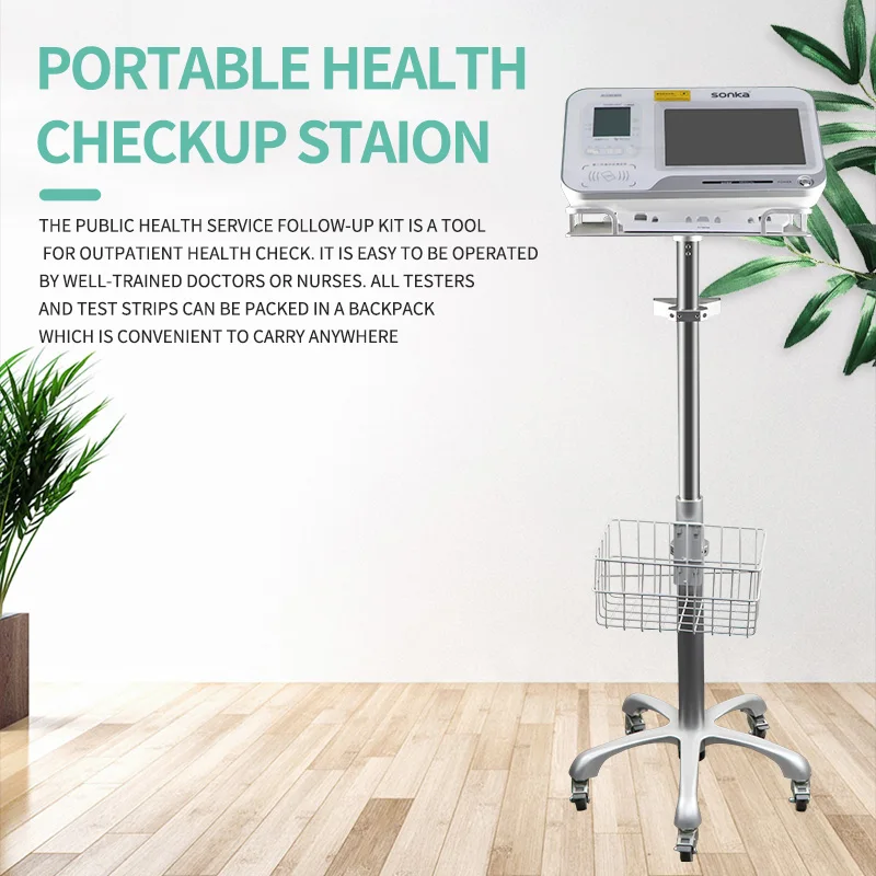 product hospital medical stainless steel monitoring instrument trolley for ecg ultrasound cart-65