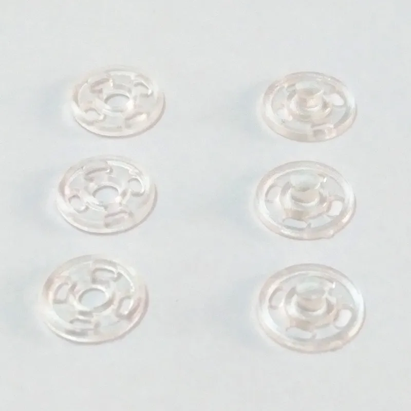 7mm 2pcs Sew On Round Plastic Snap Button In Clear Color Buy Plastic