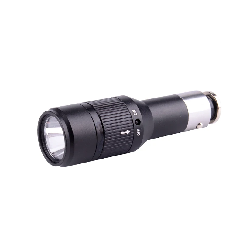 Best Quality High Power XPE LED Aluminum Rechargeable  Cigarette Lighter Car Flashlight Led Torch Light