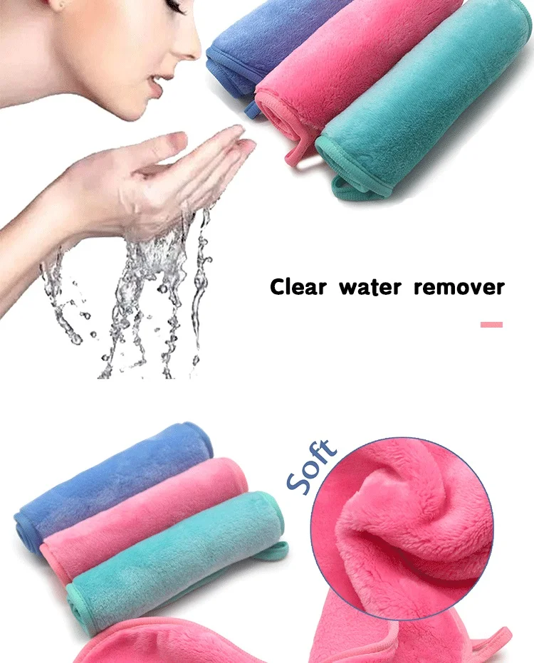 Purple Microfiber Makeup Remover Face Towel Reusable Face Makeup Remover Cloth Towel Buy