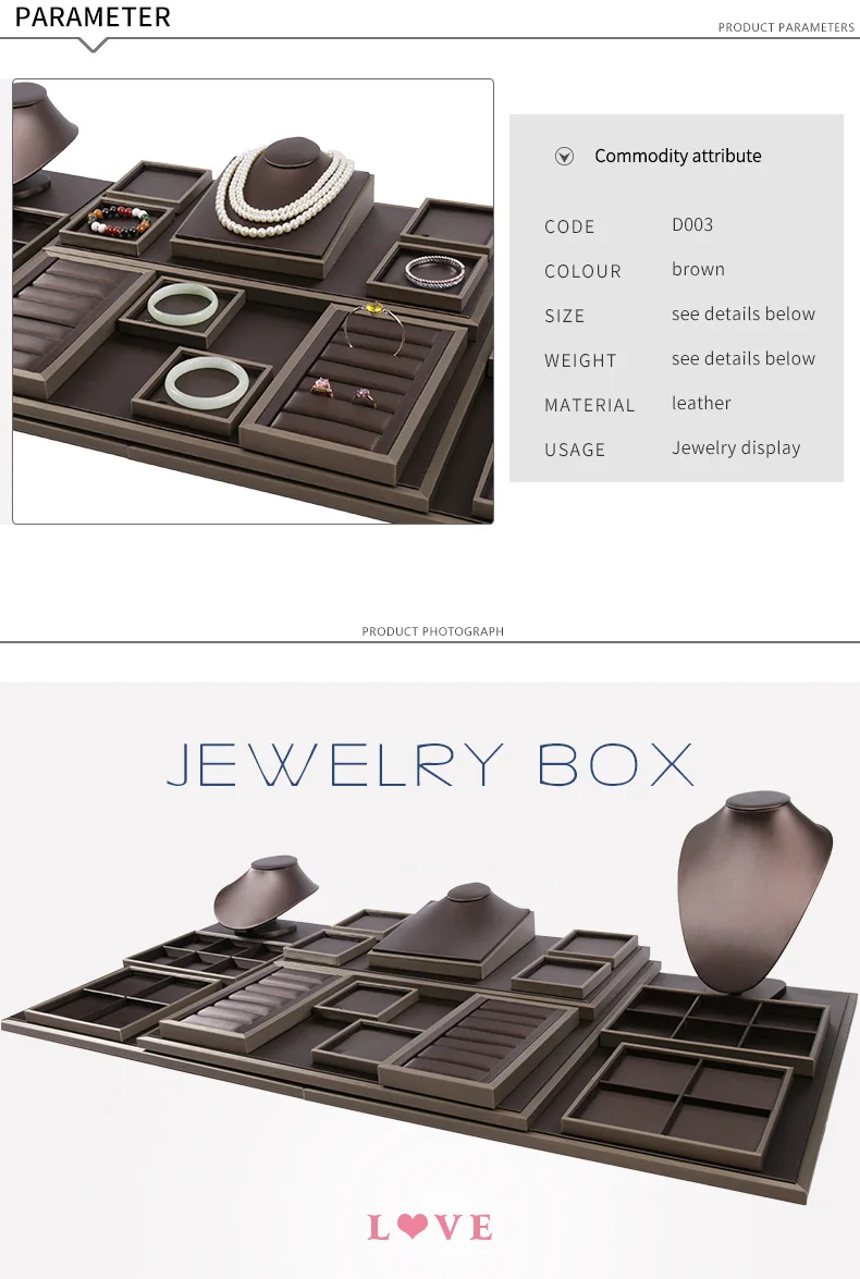 Digu Customized Leather Jewelry Display Props Wholesale Necklace