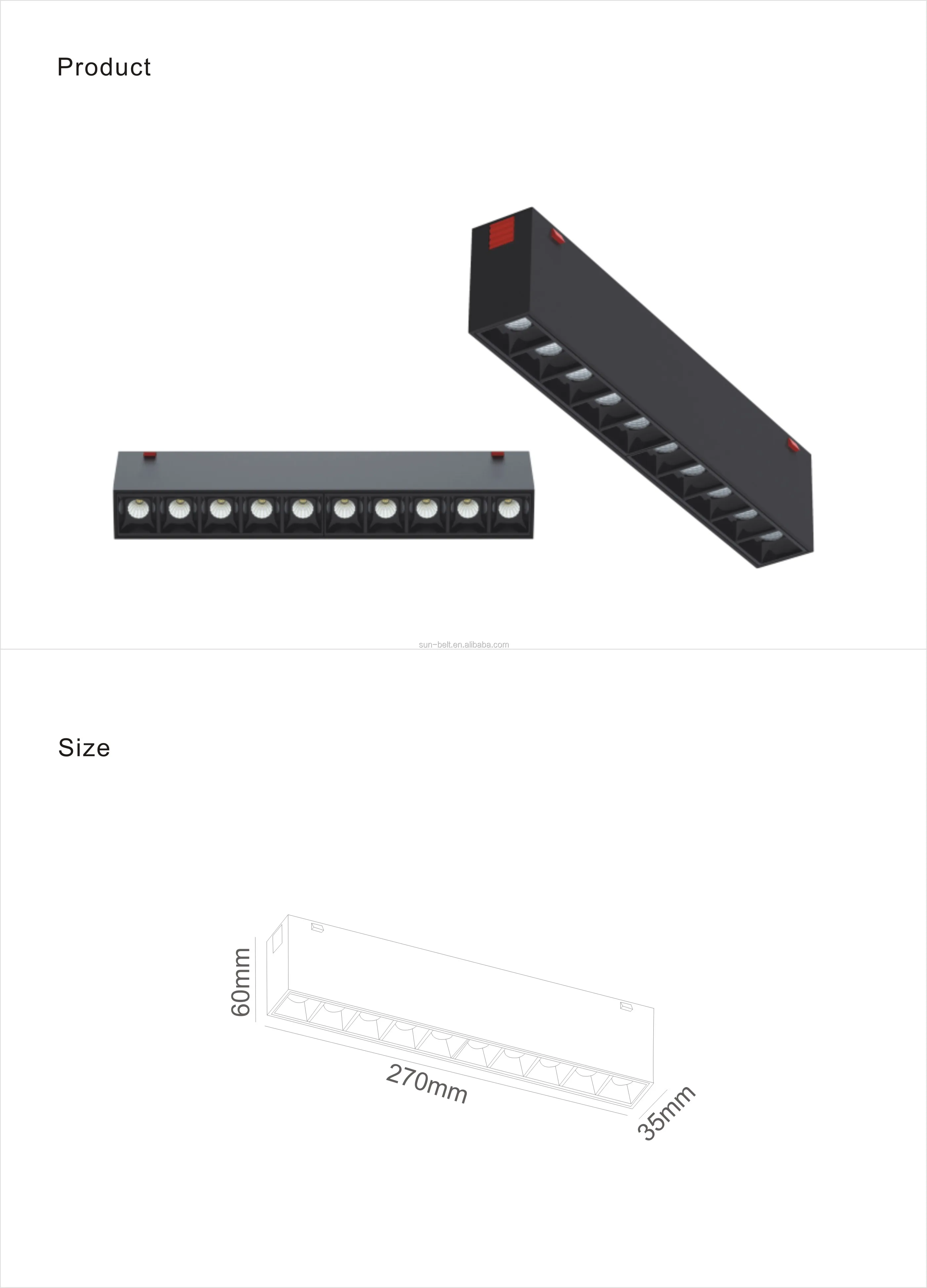 Low Voltage Dc 48v Recessed Rail Magnet 6w 10w 20w 30w Cob Magnetic Led ...