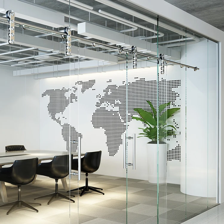 Elegant Office Sliding Glass Door Hardware Interior Glass Doors