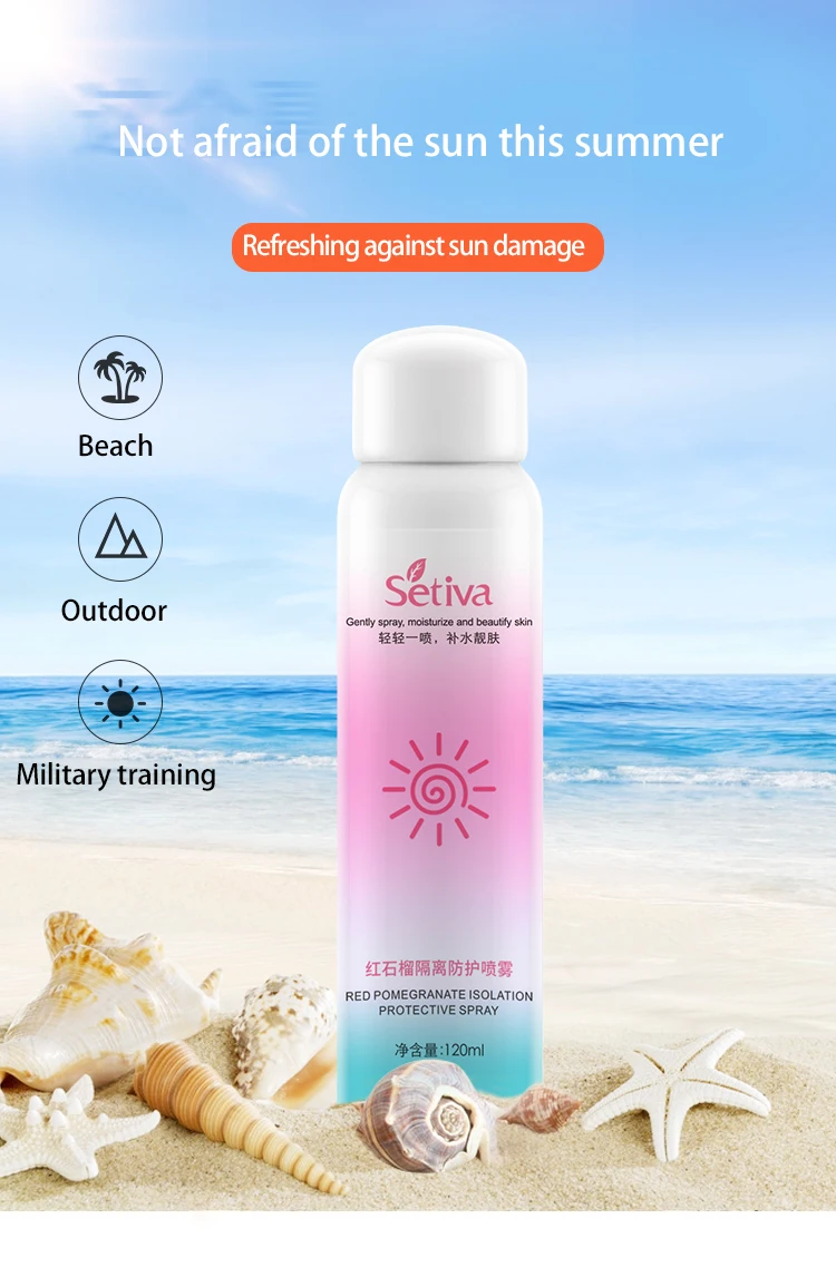 Isolating Whitening Facial Protective Sunscreen Spray Lotion