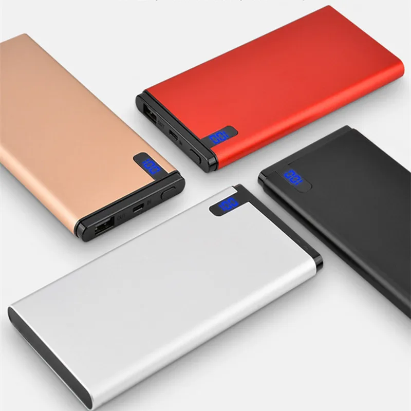 Portable Ultrathin power bank8000mAh/ 10000mAh LED Light Brushed Aluminum Dual USB Backup Battery for Phone and Tablet - ANKUX.COM
