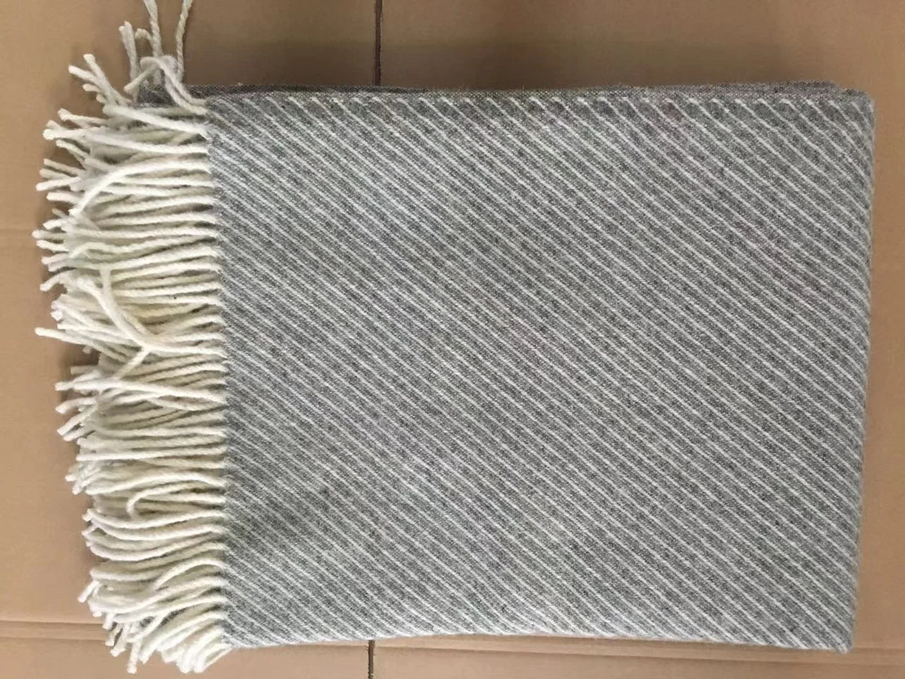 Custom Fire Retardant Wool Blanket 100 Modacrylic Jacquard Airline