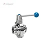 Donjoy sanitary SS304 and SS316L stainless steel manual butterfly type ball valve