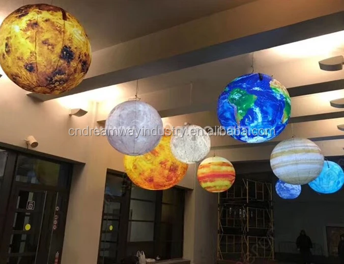 Led Lighting Inflatable Planets Hanging Solar System Nine Planet Balls For Decoration Buy Inflatable Planets Solar System Nine Planets Led