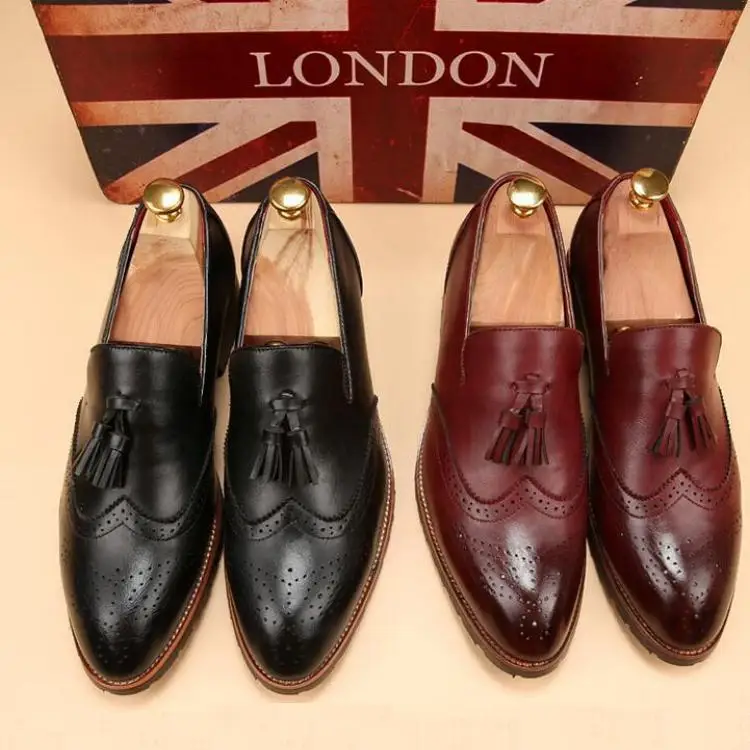 New arrivals men business dress shoes wholesale casual genuine leather shoes gentleman pointed fashion Oxfords shoes