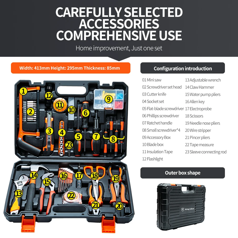 102pcs power tools combo set electric drill power toolkit for woodworking  cordless drill combo sets