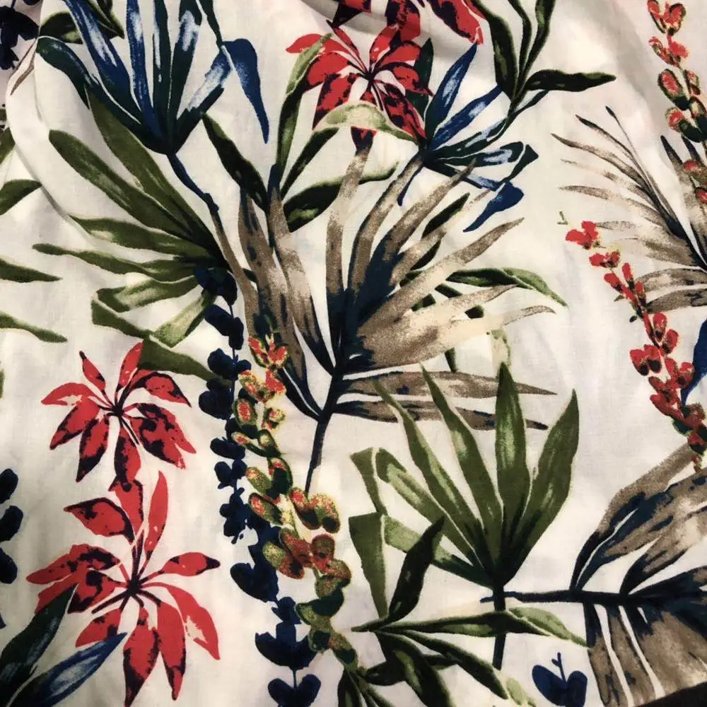 编织100% 人造丝织物数字印花人造丝粘胶织物女士服装