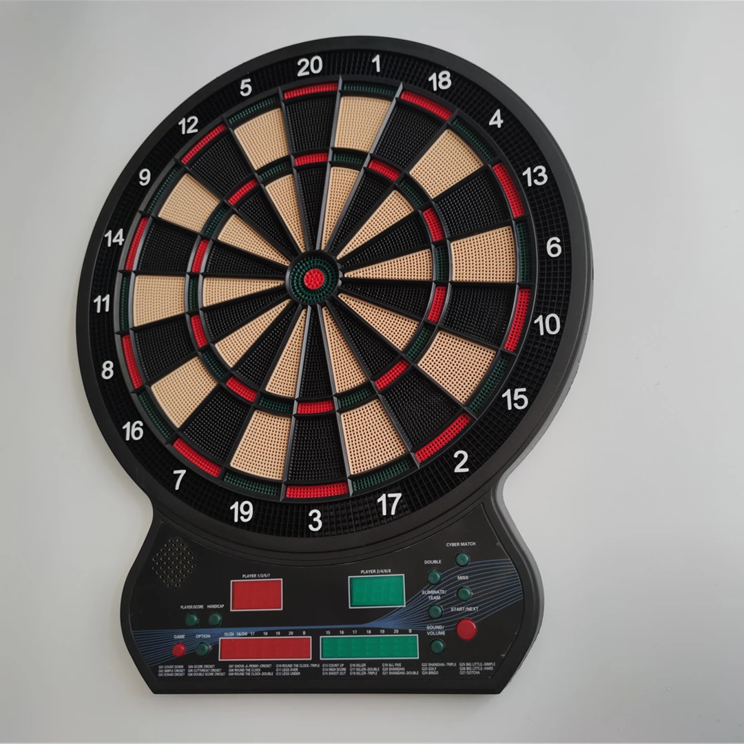 Safety Electronic Dartboard Battery Powered Soft Tip Dart Board With 6
