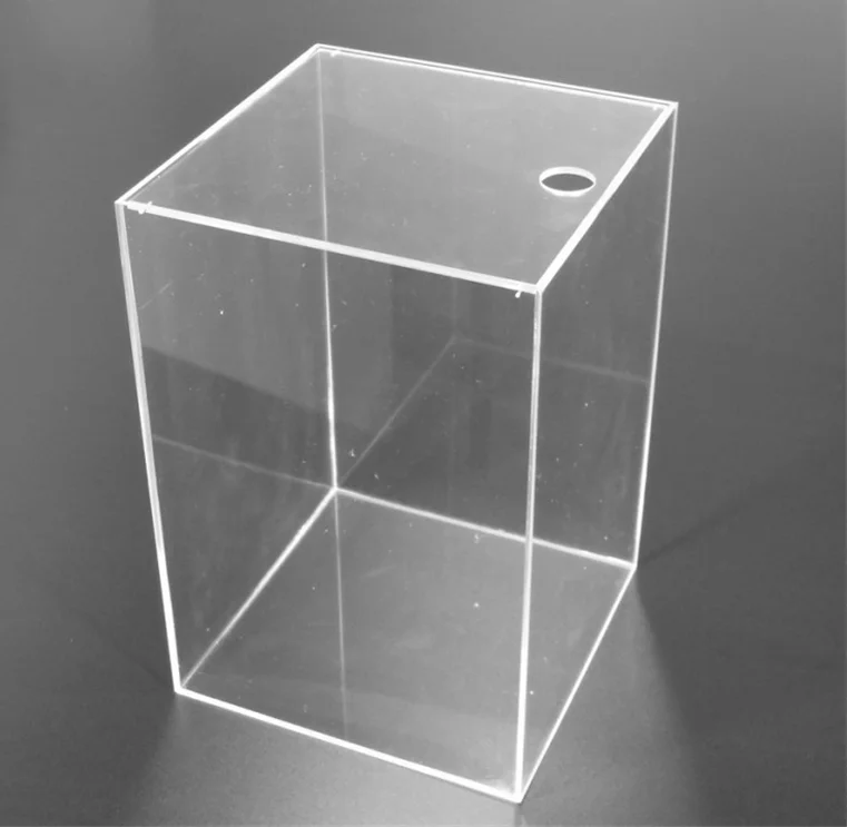 transparent box with lid