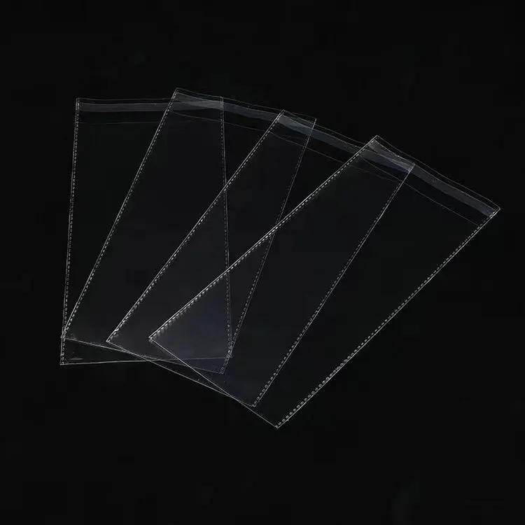 Wholesale Custom Printed OPP Self Adhesive Bags / Clear Transparent Jewelry Cellophane Plastic Bags With Seal Flap supplier