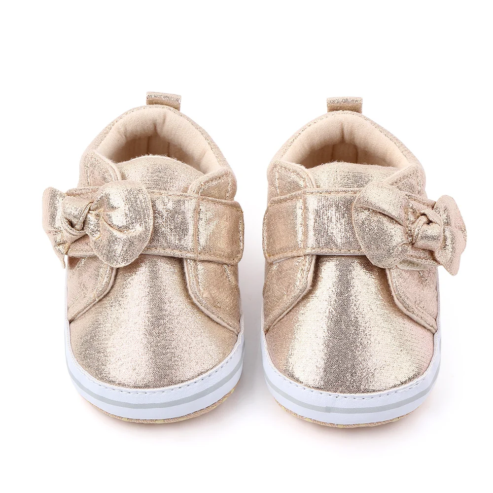 Soft sole baby shoes bow design newborn boy girl  toddler shoes in spring autumn supplier