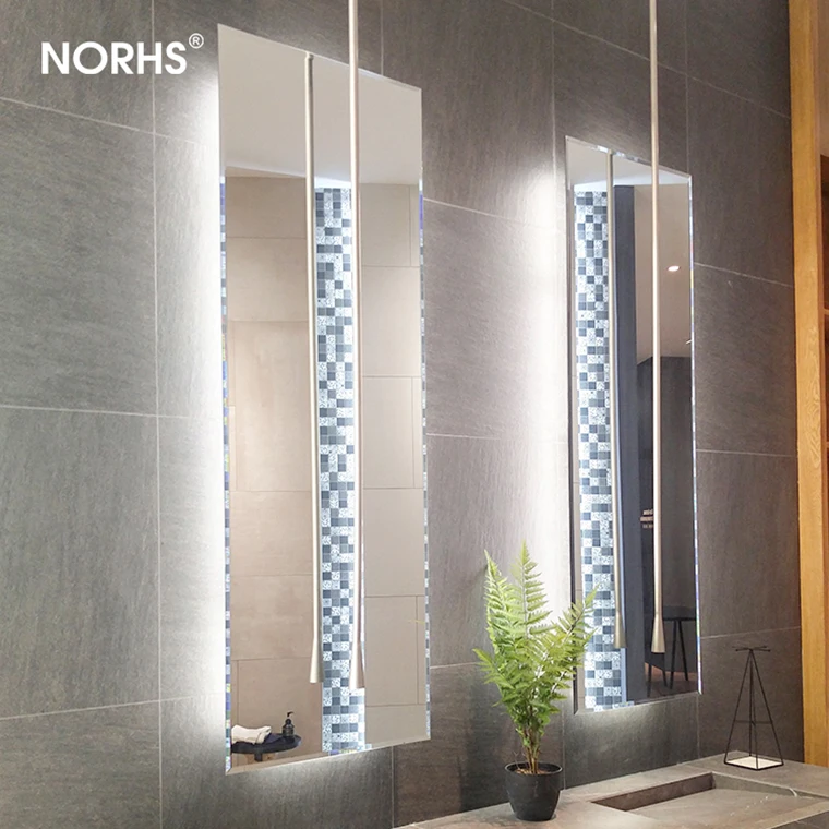 Competitive price super thin glass led mirror light bathroom with illumination