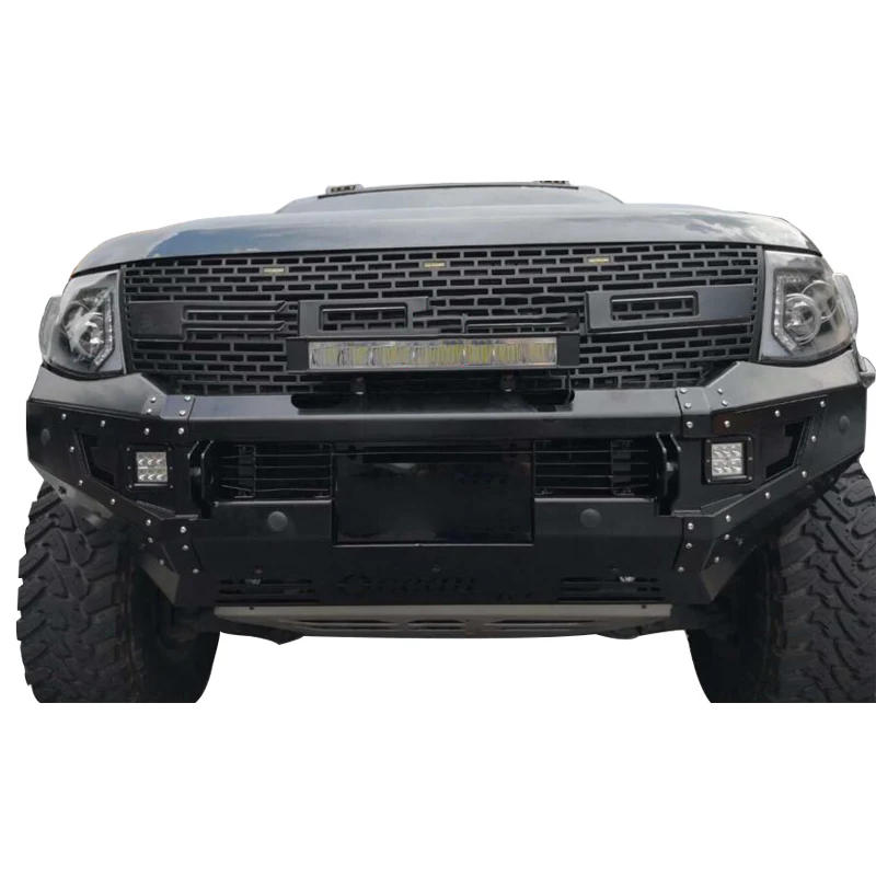 Steel Bull Bar Steel Brush Push Front Bumper Grill Guard For Ford