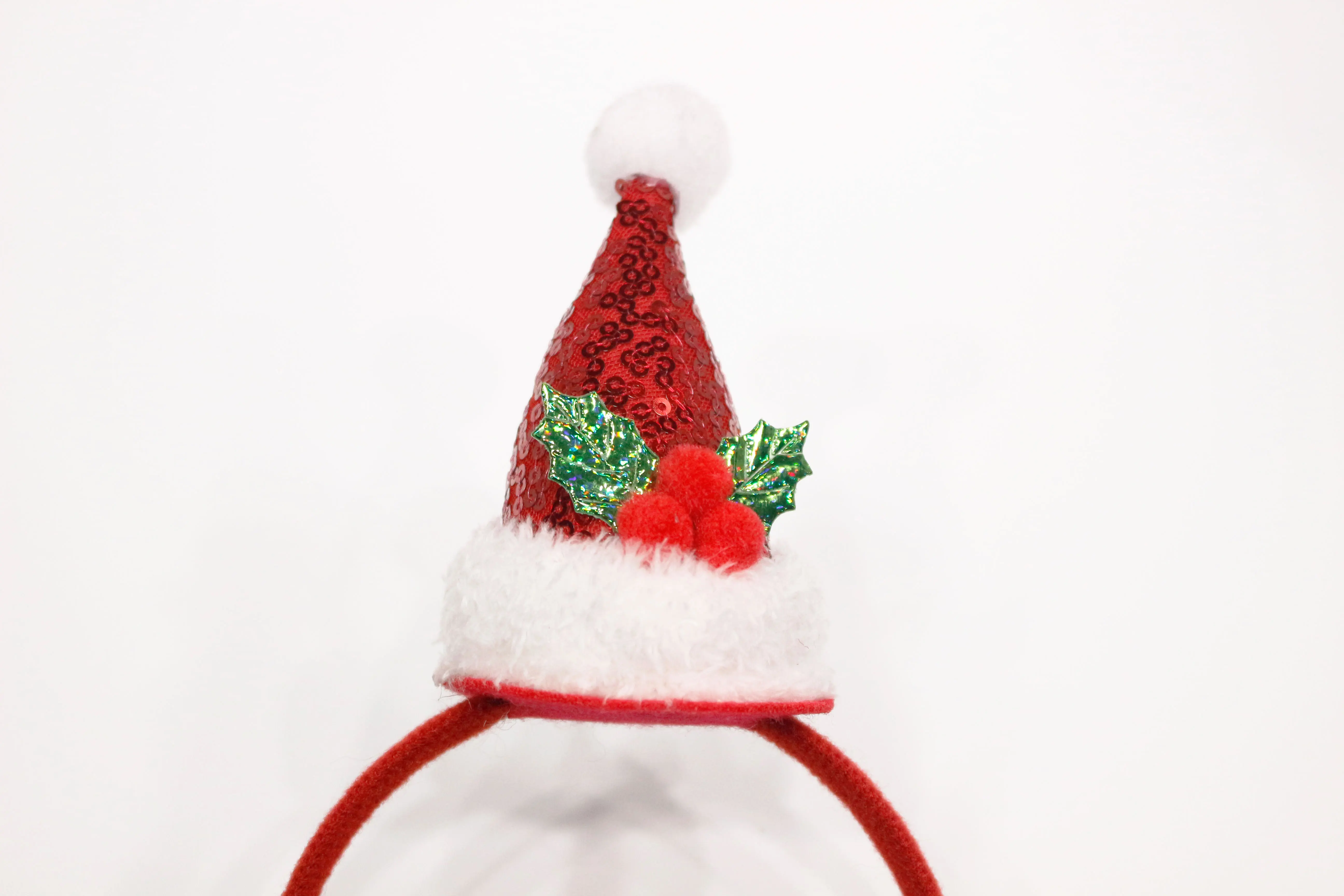 2019 圣诞帽头带亮片帽子头带圣诞节装饰头发配件