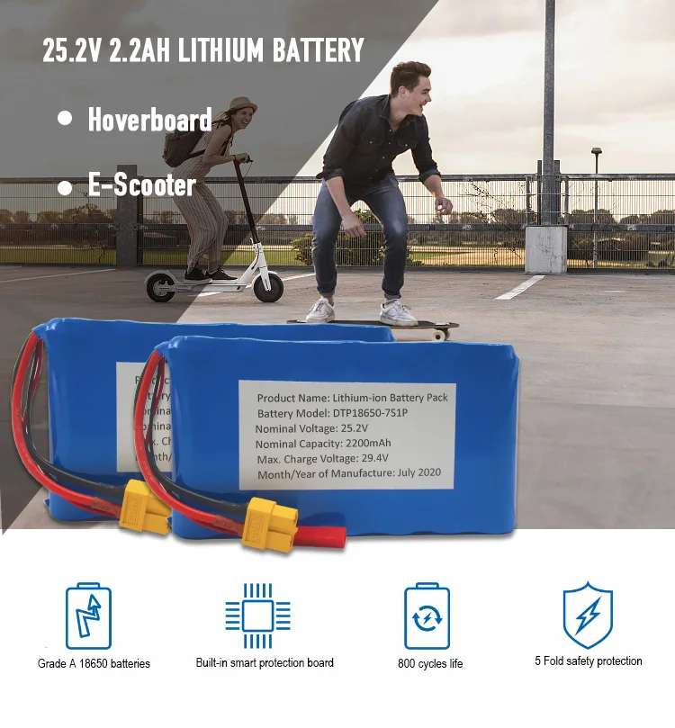 25.2 v lithium ion battery for hoverboard