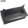aluminum table top mount plug outlet/aluminum decorative wall panel multimedia socket