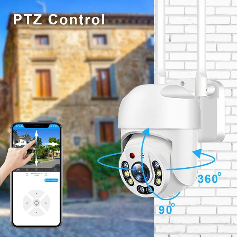 Cloudbirds V360pro 2.4Ghz Wifi 1080P HD Network Indoor Outdoor Camera Waterproof Dustproof PTZ Rotating Track Night Vision