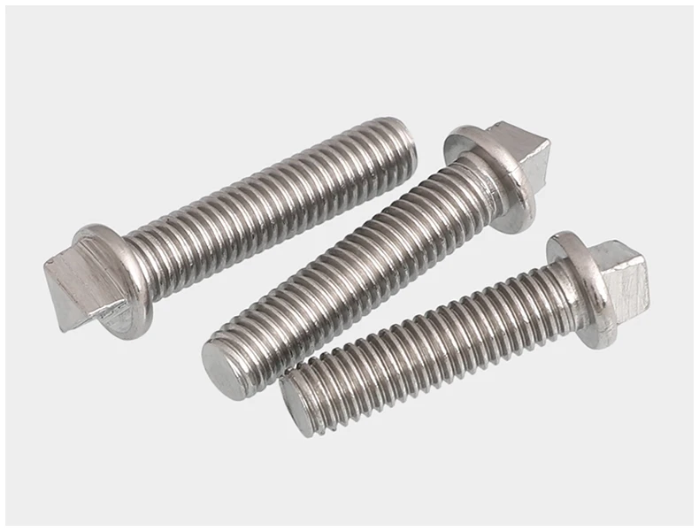 Triangular Threaded Bolt M6 M8 M10 Stainless Steel Triangle Head Bolts with Collar