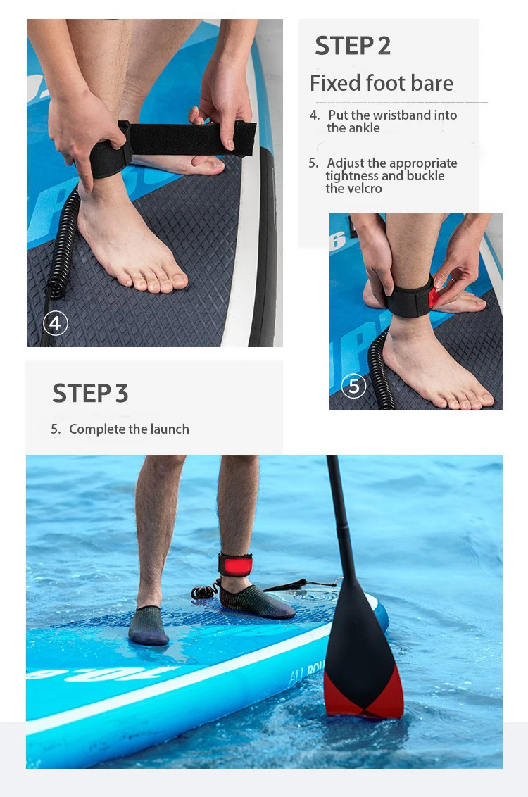 High Strength Surf Leash Surfboard Legrope Smooth Steel Swivel Surfing