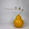 Competitive price original handmade yellow ceramics gourd shape design sense artwork sculpture