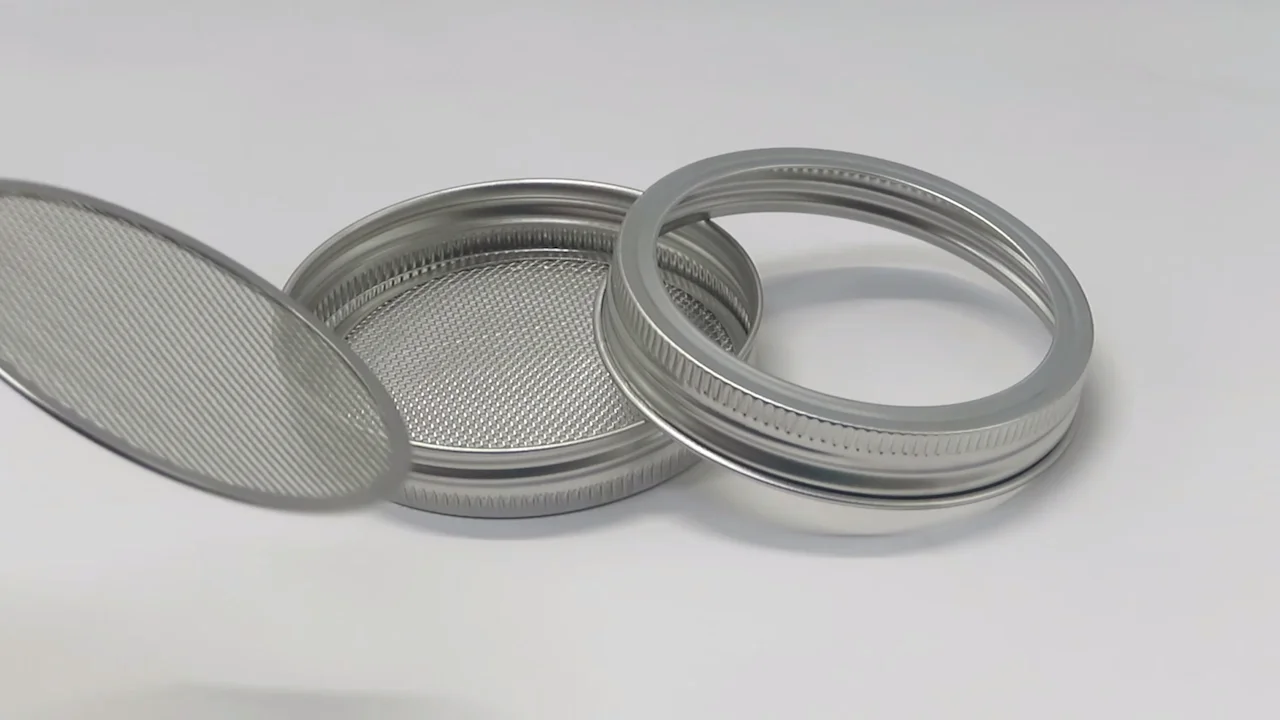 304 Stainless Steel Woven Wire Mesh Filter Disc Strainer Lid For Mason