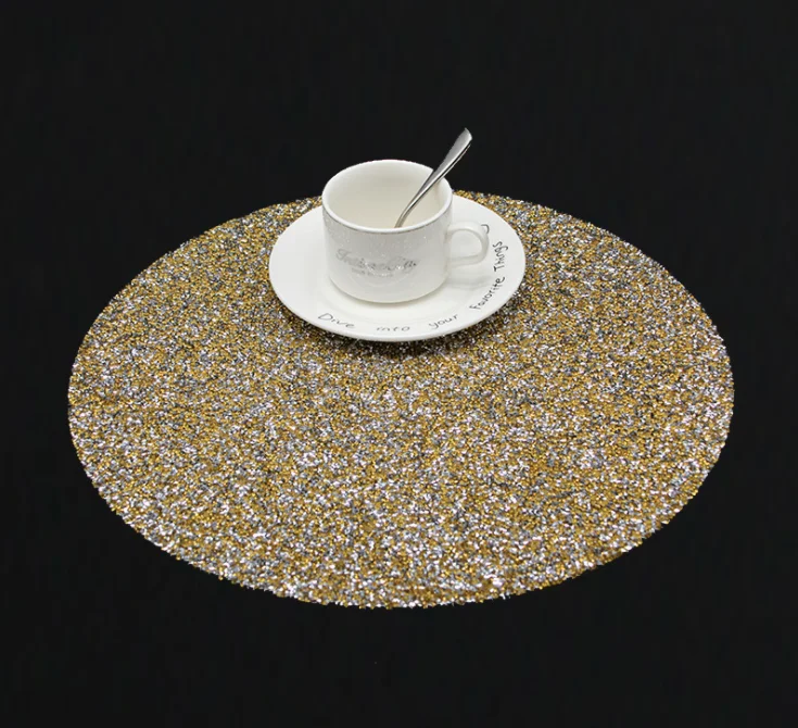 14 Inch Bling Round Gem Rhinestone Decorative Table Mats Placemats Buy Rhinestone Table Mat